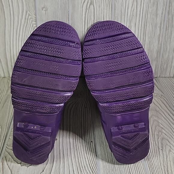 Hunter Original Purple Tall Gloss Rain Boots Girls 5G - Picture 8 of 14